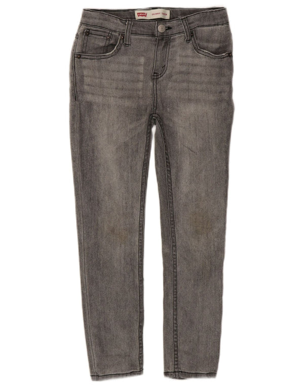 Jeans skinny affusolati per ragazze Levi's 7-8 anni W24 L22 cotone grigio
