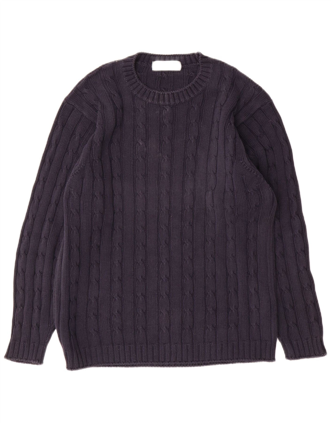 Maglione da uomo con scollo a barca Marks & Spencer piccolo in cotone blu navy