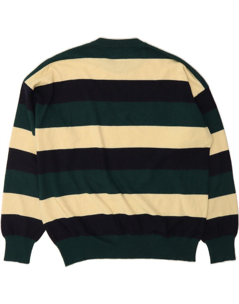 MC NEAL Mens Crew Neck Jumper Sweater IT 54 XL Green Striped Vintage MC Neal and Second-Hand MC Neal from Messina Hembry 