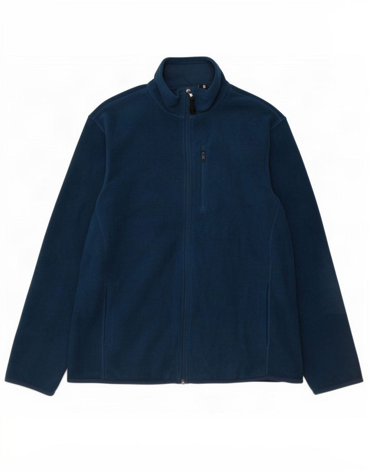 Giacca in pile da uomo Marks & Spencer UK 40 grande poliestere blu navy