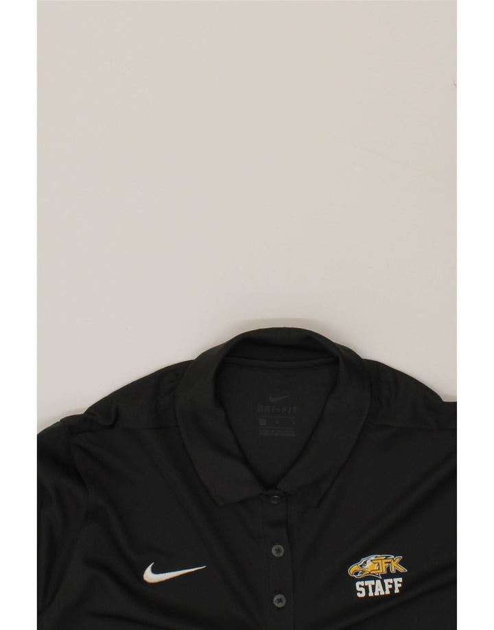NIKE Womens Dri Fit Polo Shirt UK 16 Large Grey Polyester Vintage Nike and Second-Hand Nike from Messina Hembry 