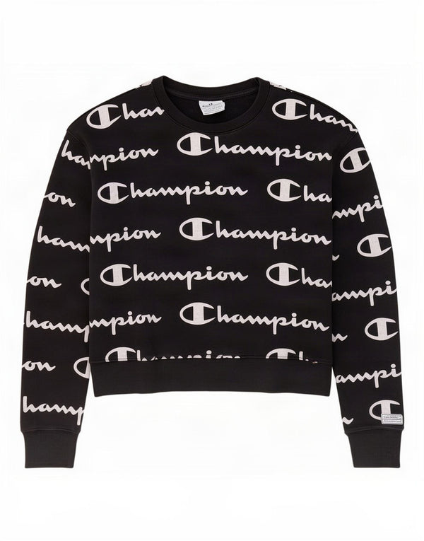 Felpa grafica Champion per ragazze 13-14 anni XL nera