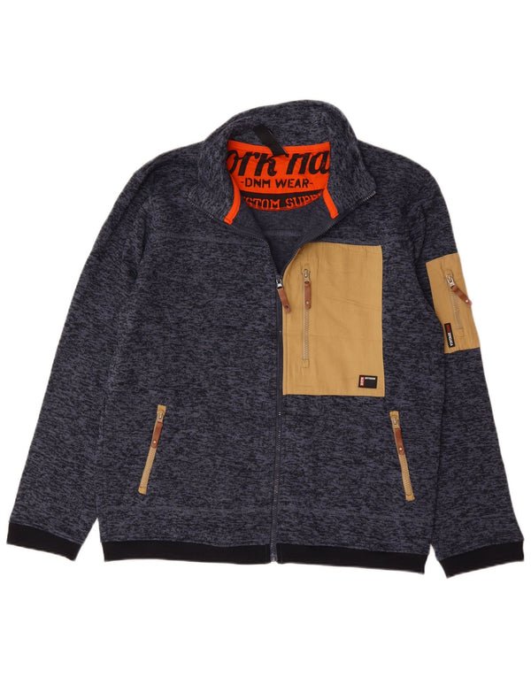 Premio Giacca da tuta da uomo IT 52/54 Large in poliestere screziato blu navy