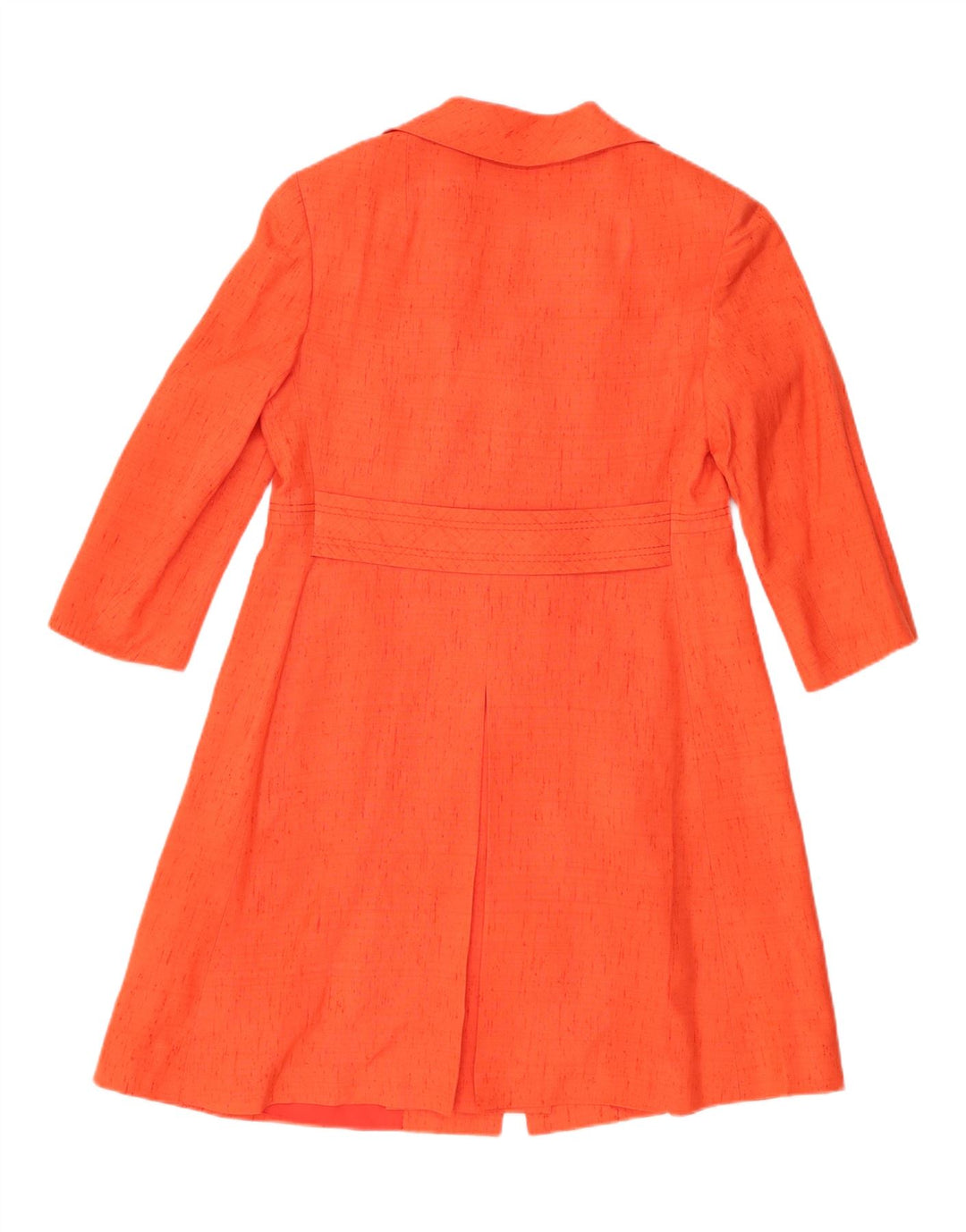 Set da donna vintage a 3 bottoni e 2 pezzi, UK 12, seta arancione media