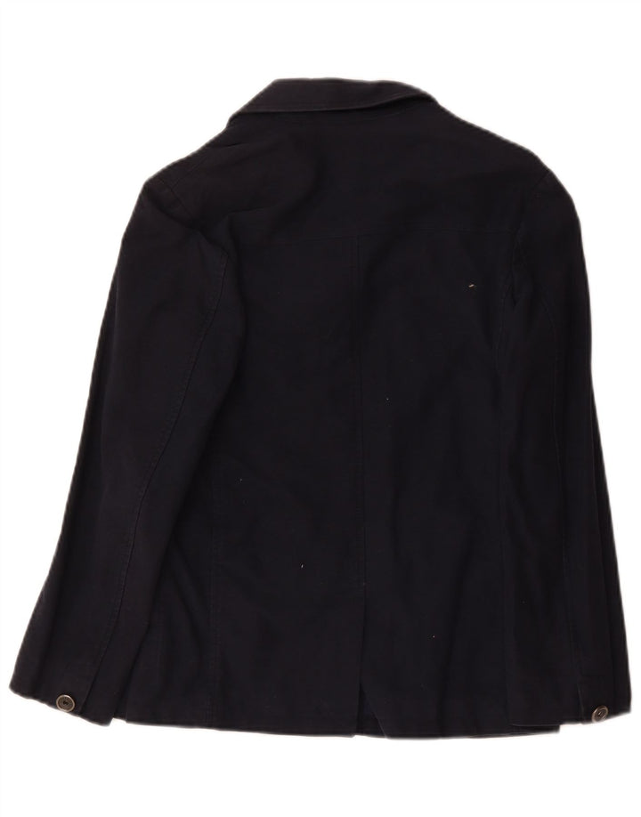 Giacca blazer a 3 bottoni da donna Bikkembergs IT 40 piccola in cotone blu navy