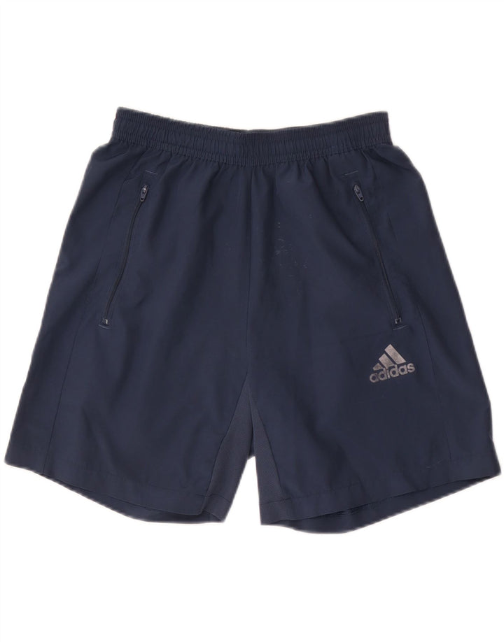 Pantaloncini sportivi Adidas Aeroready da uomo piccoli in poliestere blu navy