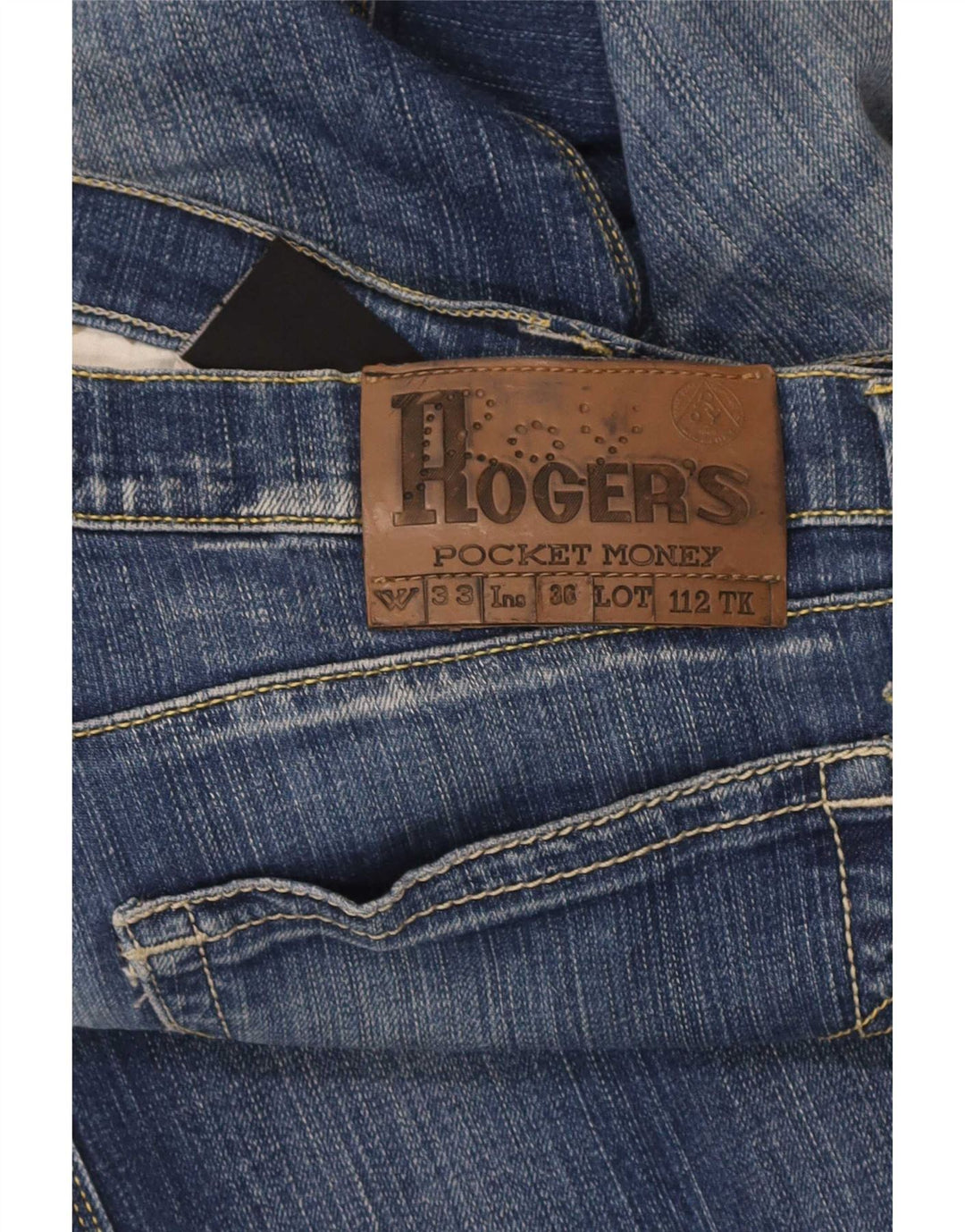 Jeans dritti da uomo Roy Rogers W33 L36 cotone blu