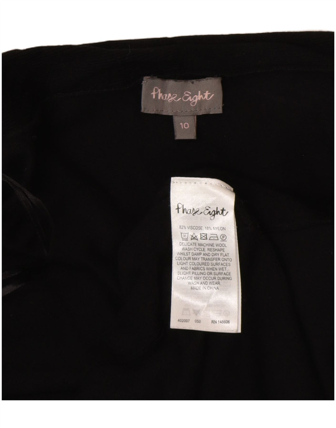 Maglione cardigan aperto a linea lunga da donna Phase Eight UK 10 piccolo nero