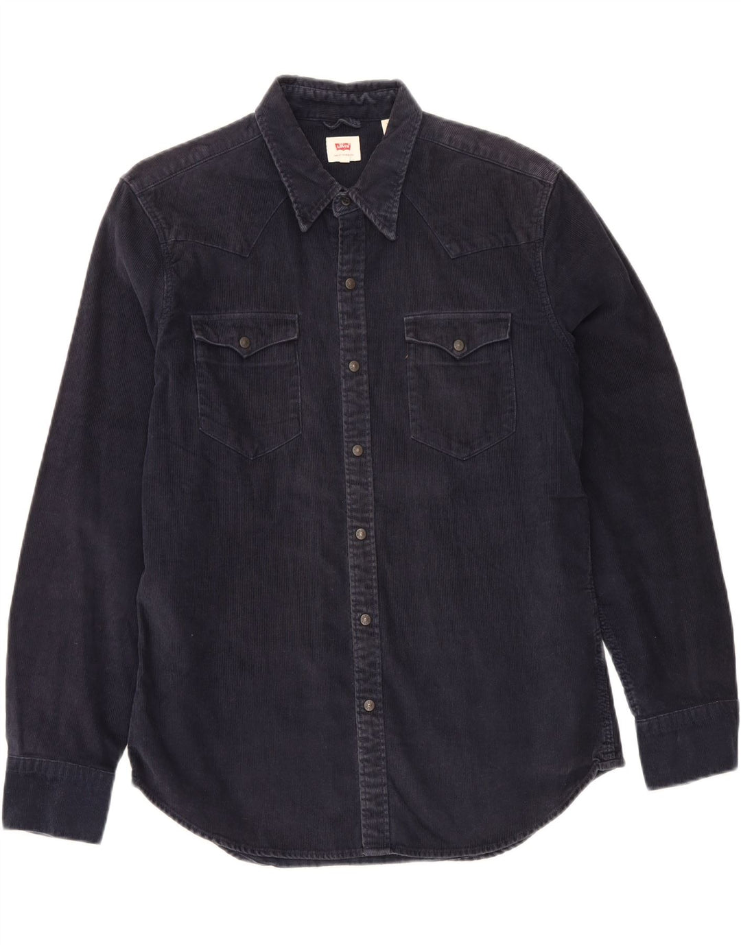 Camicia da uomo in velluto a coste Levi's grande in cotone blu navy