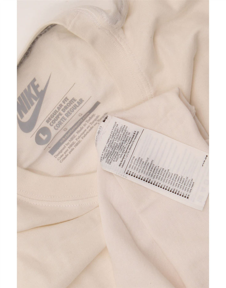 T-shirt da uomo Nike Regular Fit, taglia grande, in cotone bianco