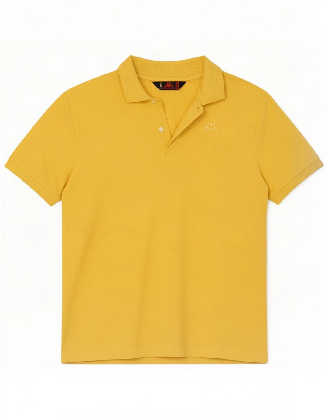 Polo da uomo Kappa in cotone giallo medio