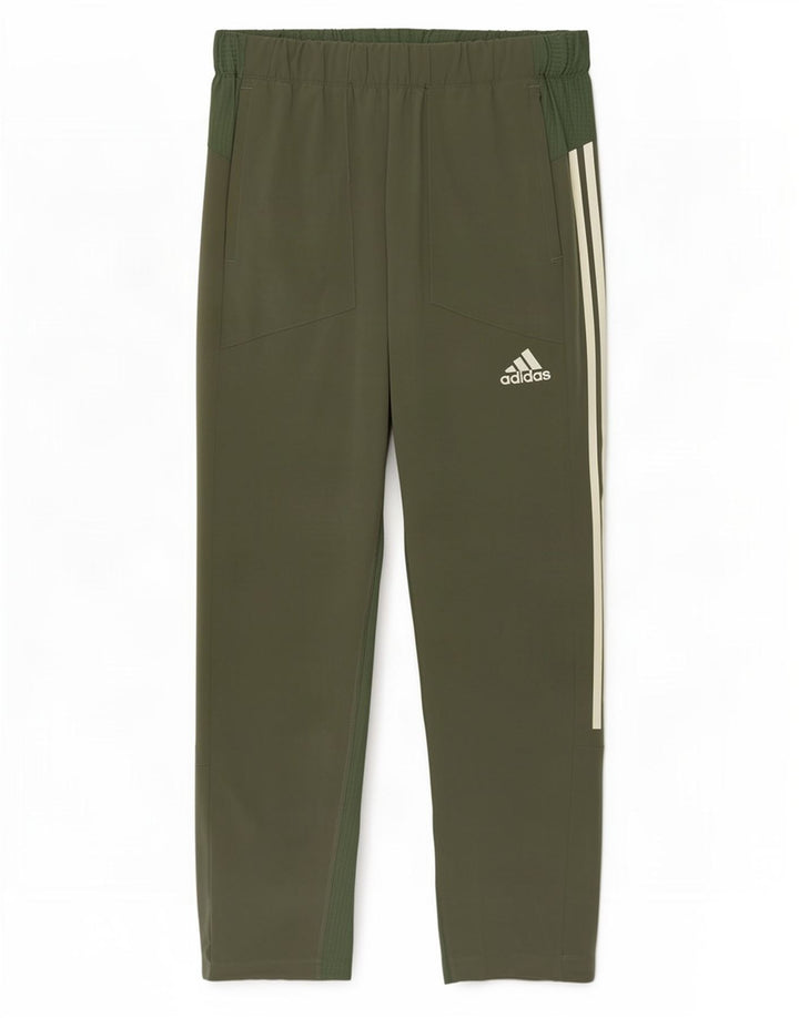 Pantaloni da tuta da uomo Adidas in poliestere verde medio