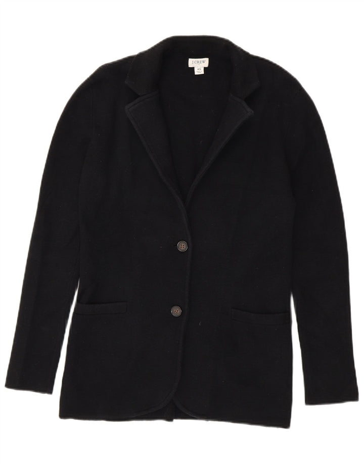 Giacca blazer da donna a 2 bottoni J. CREW UK 6 XS cotone nero
