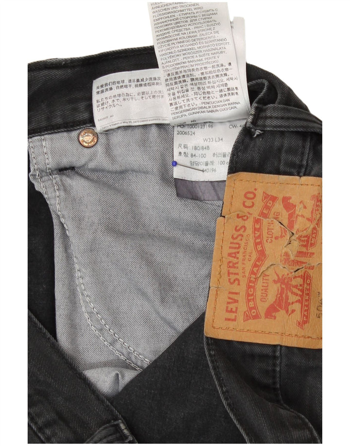 Levi's Uomo 504 Jeans dritti W33 L34 Cotone grigio