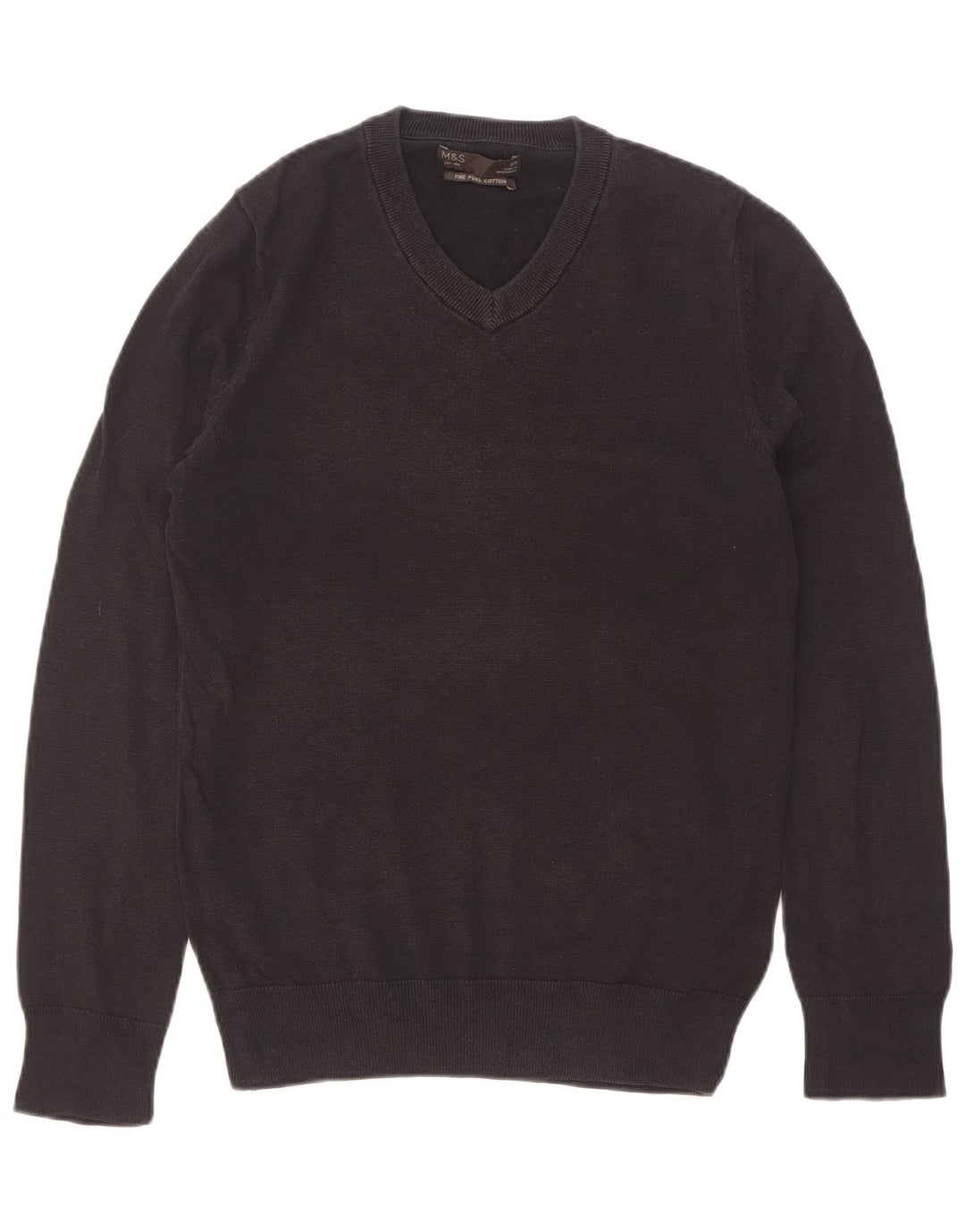 Maglione da uomo con scollo a V Marks & Spencer XS in cotone nero