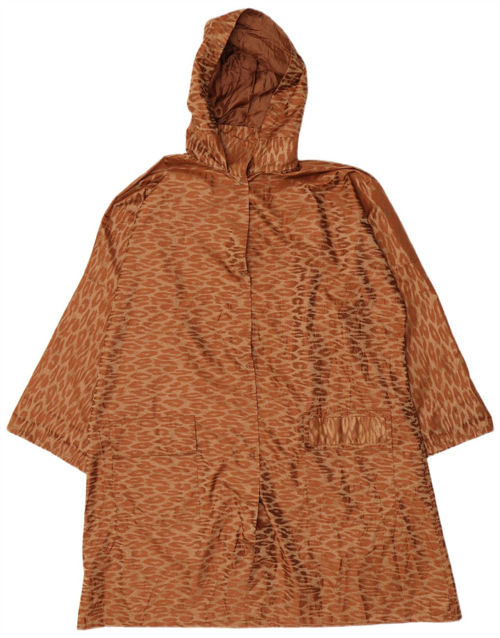 Soprabito lungo oversize da donna vintage UK 14 Marrone medio classico