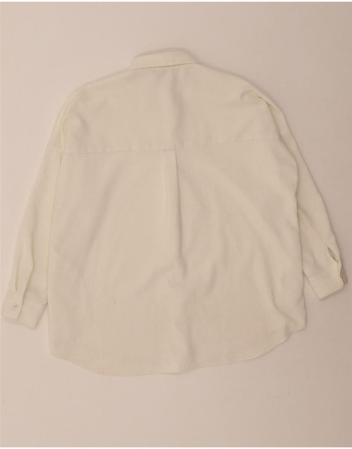 ZARA Womens Oversized Shirt UK 10 Small White Vintage Zara and Second-Hand Zara from Messina Hembry 