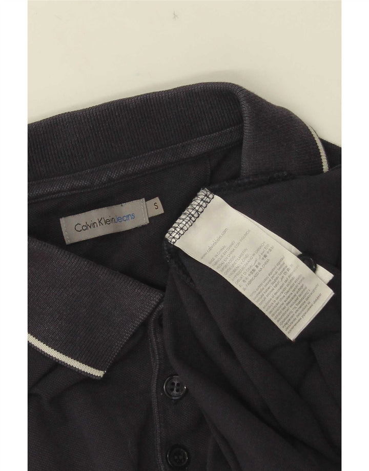 Polo da uomo Calvin Klein piccola in cotone blu navy