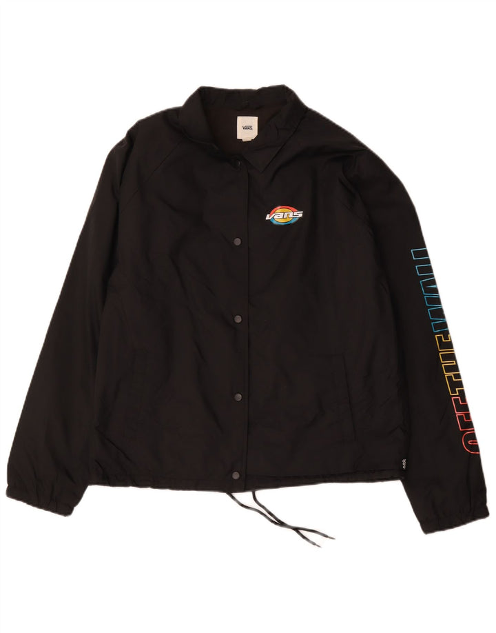 Giacca antipioggia grafica da donna Vans UK 14 poliestere nero medio