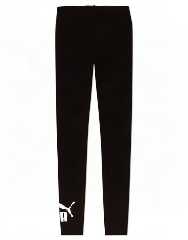 Puma Womens Crop Graphic Leggings UK 10 Small Black Cotton