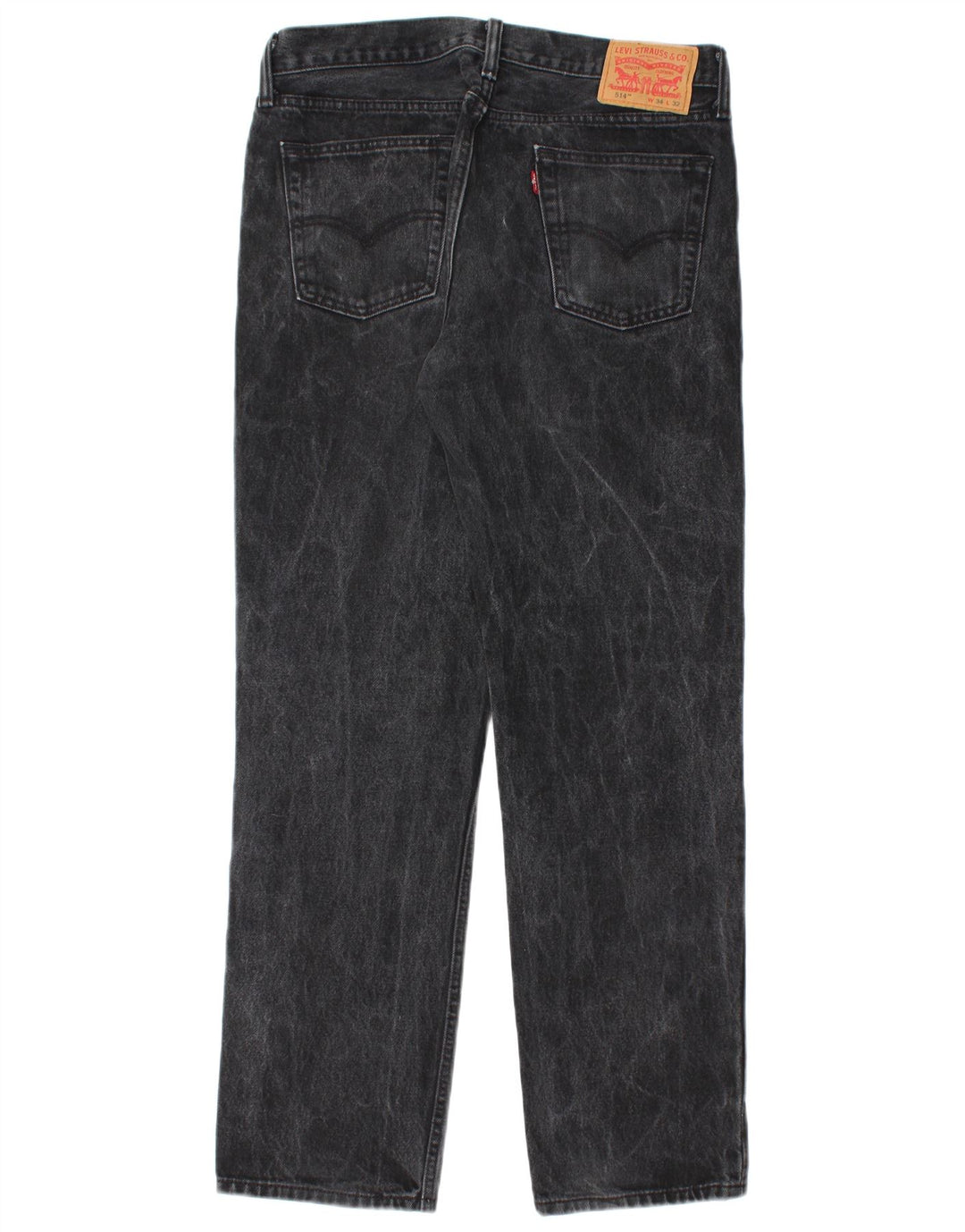 Levi's Uomo 514 Jeans dritti W34 L30 Cotone Nero