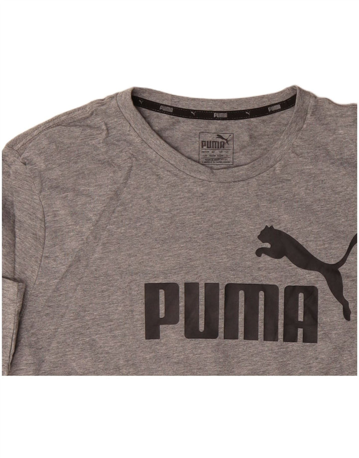 T-shirt grafica PUMA da uomo, grande, grigia screziata