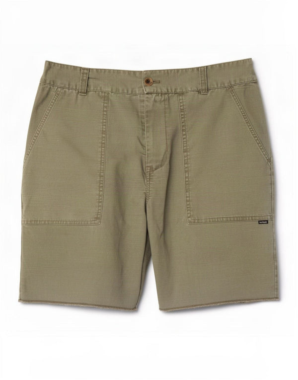 Pantaloncini chino da uomo Hurley W34 Large in cotone verde