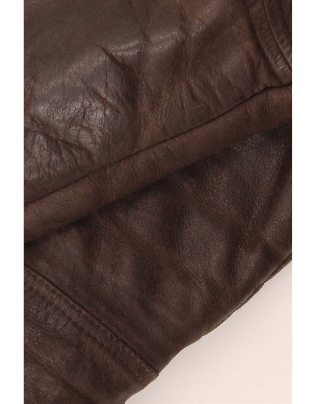 Giacca in pelle Sherpa vintage da uomo UK 40 grande marrone
