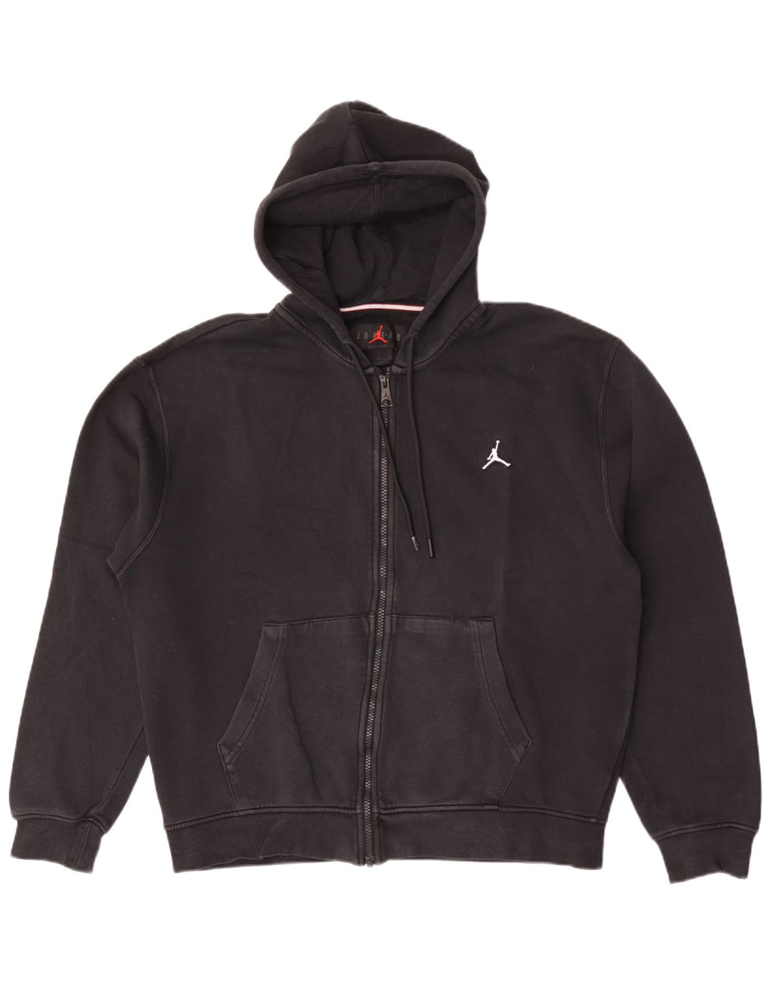 Felpa con cappuccio e zip Jordan da uomo in cotone nero medio