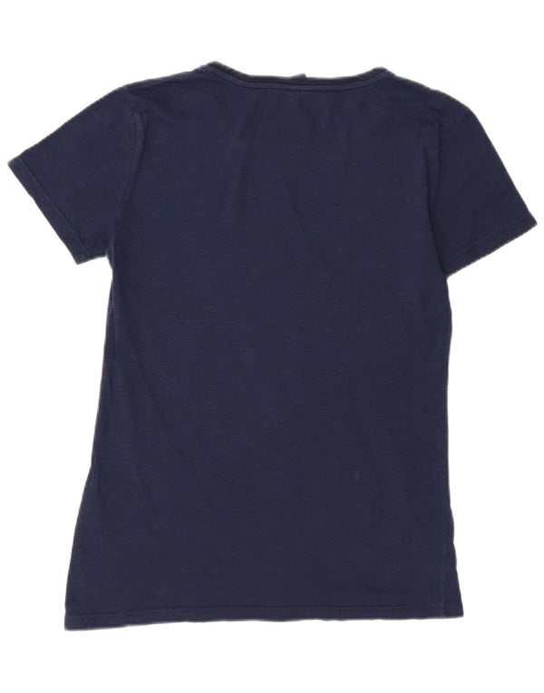 T-shirt da donna North Sails UK 12 medio in cotone screziato blu navy