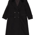 FORECASTER OF BOSTON Cappotto doppiopetto da donna taglia 13/14 medio nero