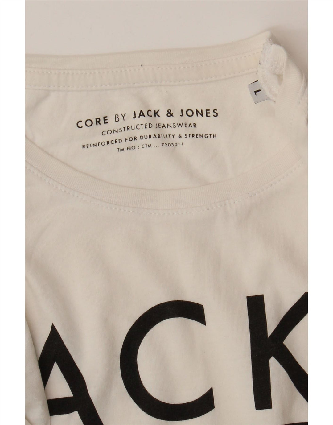 JACK & JONES Mens Graphic T-Shirt Top Large White