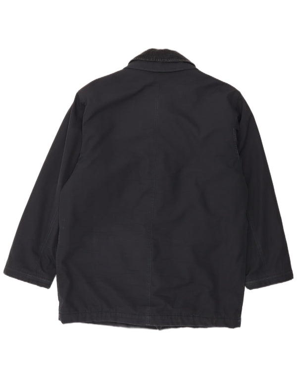 Cappotto giacca a vento da uomo di Cotton's Industries UK 14 medio blu navy in poliammide