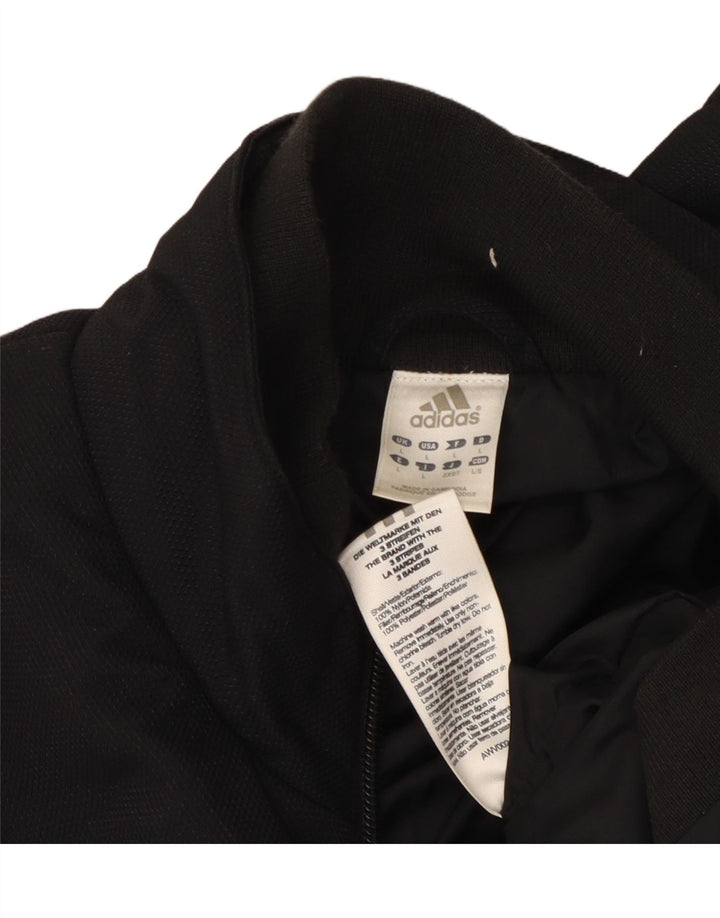 Giacca sportiva senza maniche da donna ADIDAS UK 14 grande poliestere nero