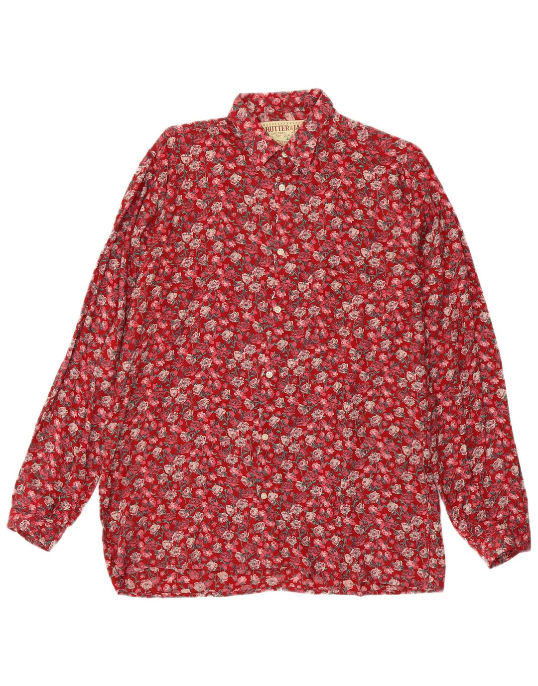 Camicia da uomo VINTAGE rosso medio floreale
