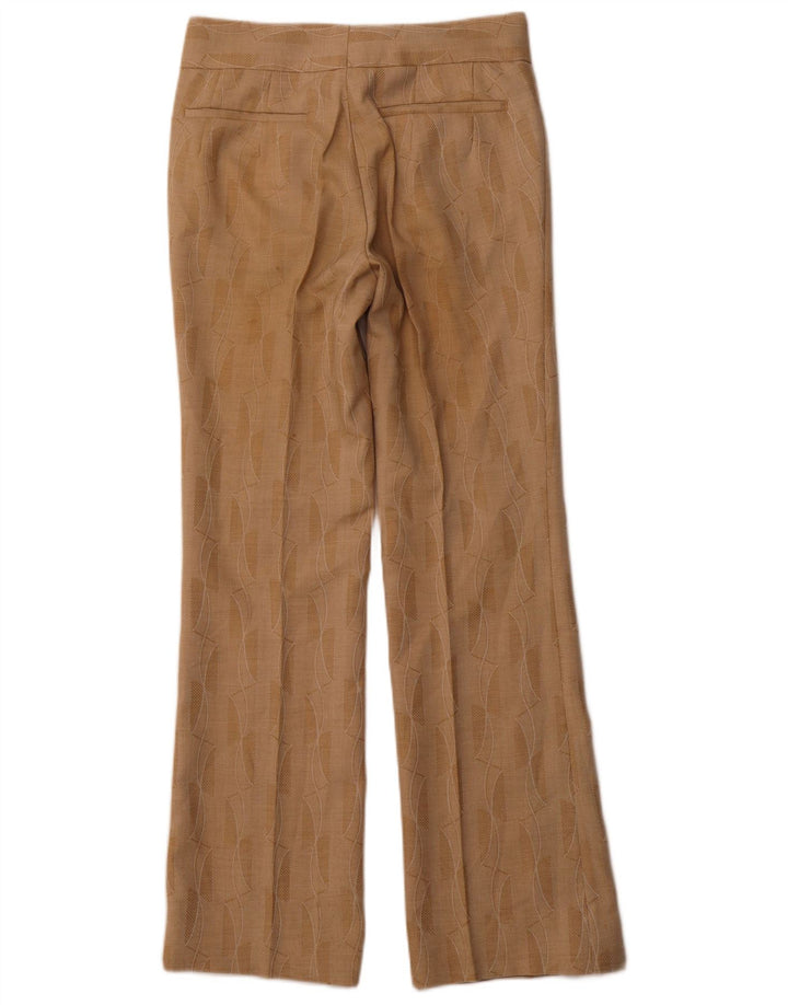Pantaloni da abito bootcut da donna con motivo astratto TREVIRA W30 L31 Marrone