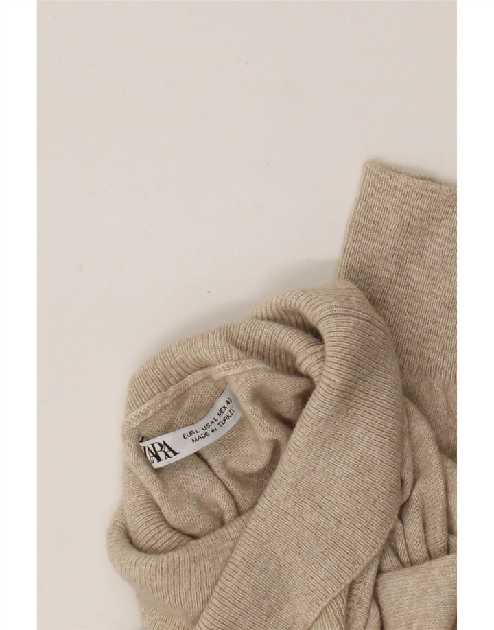 Maglione maglione collo alto da uomo Zara grande beige