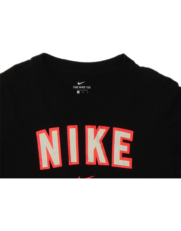 NIKE Womens Graphic T-Shirt Top UK 12 Medium Black Cotton Vintage Nike and Second-Hand Nike from Messina Hembry 