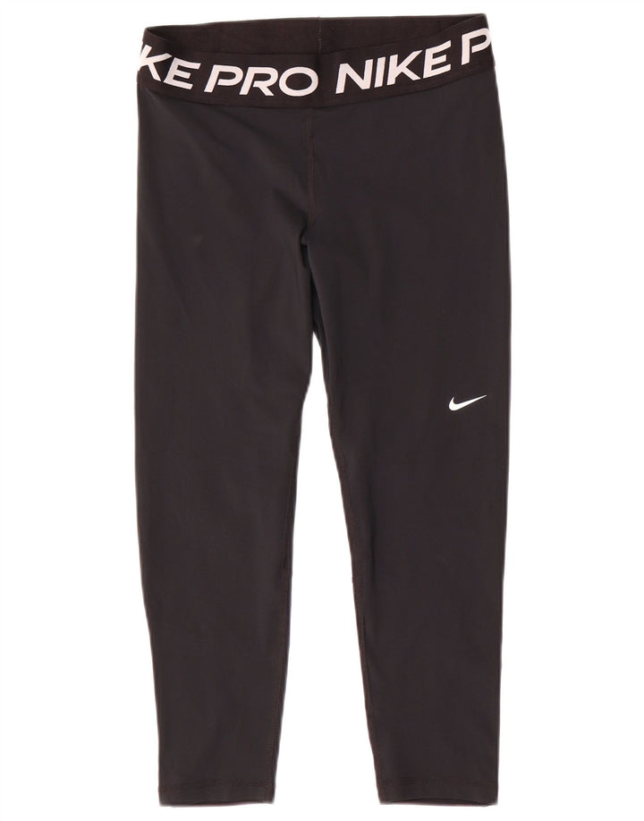 Leggings Nike Dri Fit Graphic Capri da donna UK 14 poliestere nero medio