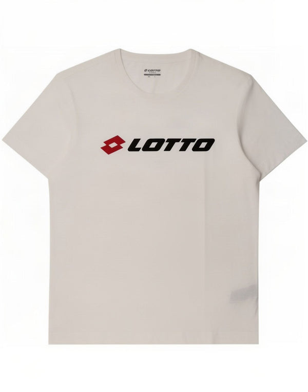 Lotto T-shirt grafica da uomo Life's Top grande in cotone bianco
