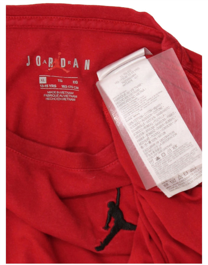 T-shirt JORDAN per ragazzi 13-14 anni XL rossa in cotone