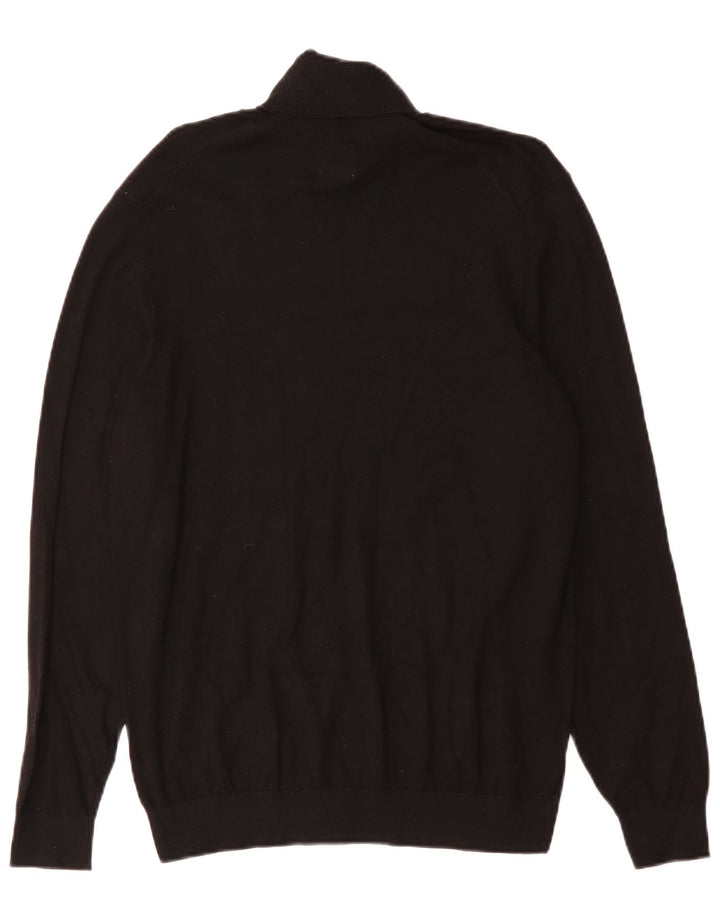 Maglione ZARA da uomo con collo alto e collo alto in viscosa nera