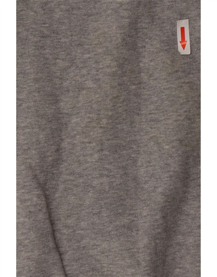 Felpa con cappuccio grafica Nike da uomo in cotone grigio medio