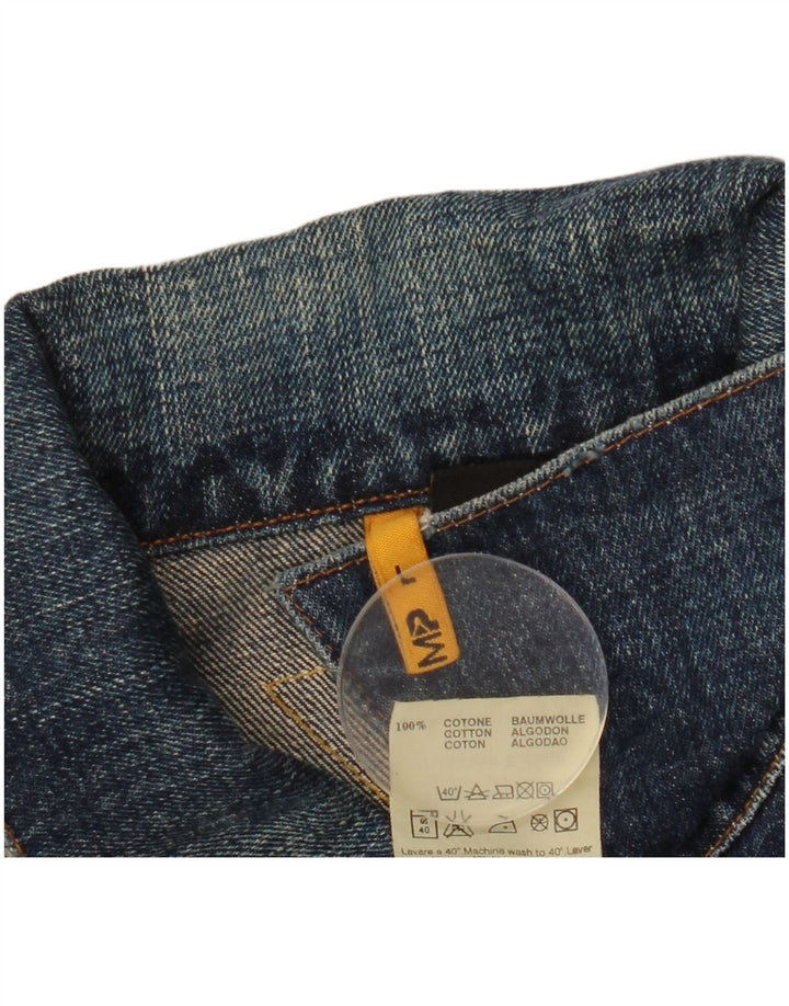 Giacca di jeans da uomo Meltin' Pot grande in cotone blu
