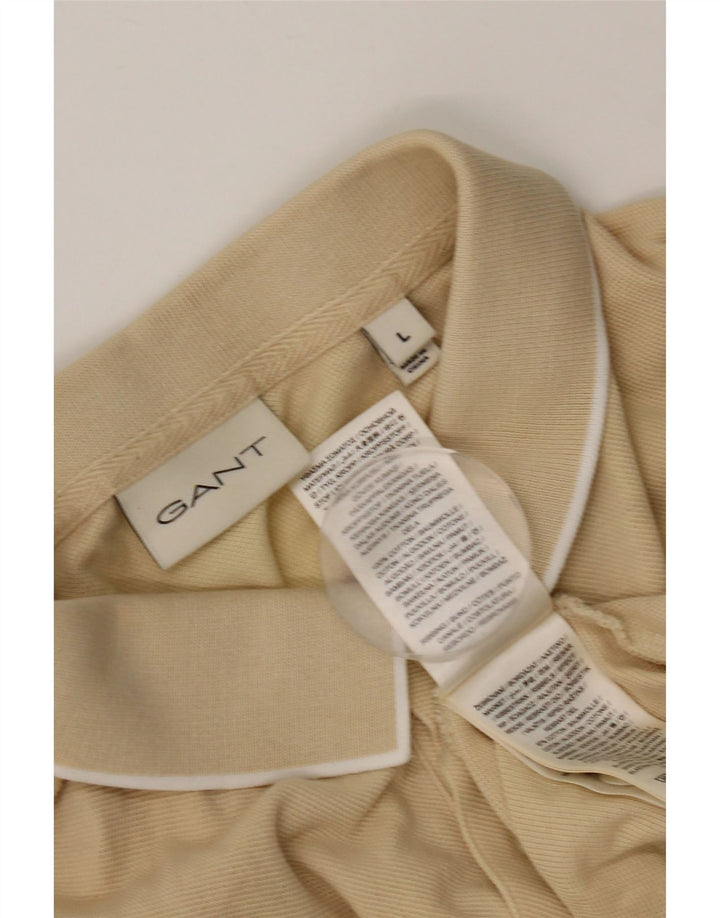 Polo da uomo GANT grande in cotone beige