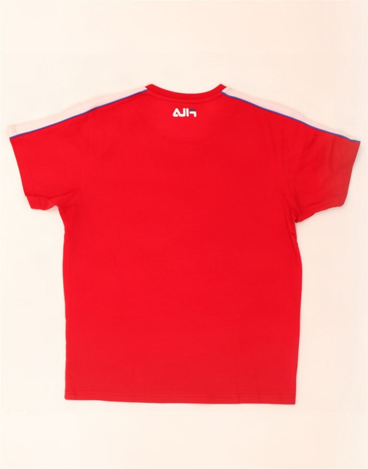 Maglietta Fila da uomo Top Small rossa color block