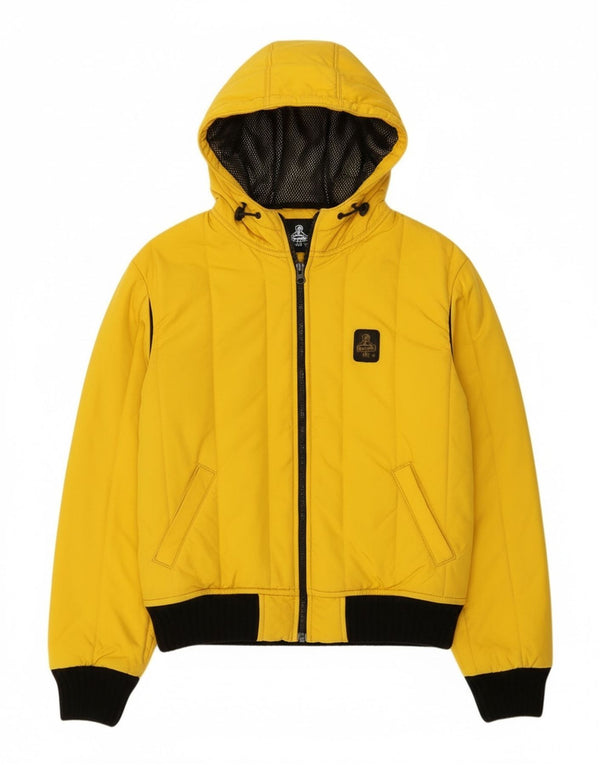 Giacca a vento con cappuccio da donna Refrigiwear UK 16 Large Giallo Colourblock
