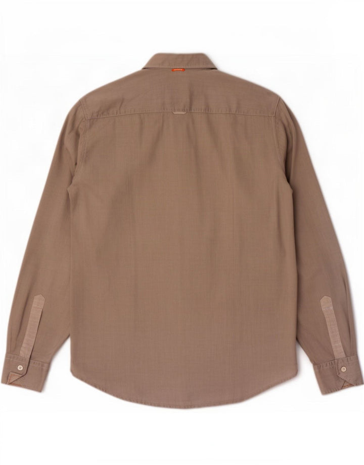 Camicia da uomo Hugo Boss piccola in cotone grigio