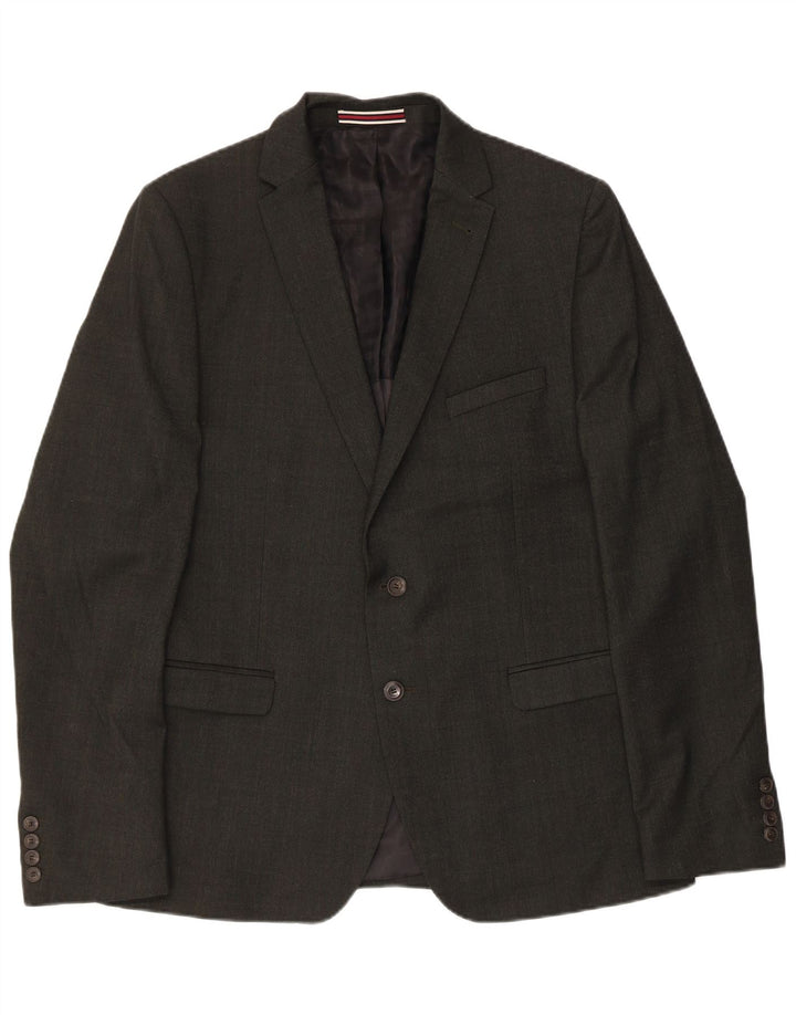 Giacca blazer da uomo a 2 bottoni Ben Sherman IT 42 XL lana nera