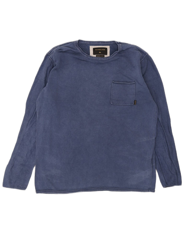 Maglione maglione girocollo da uomo Quiksilver XL in cotone blu navy